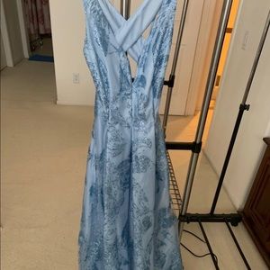Blue Glitter Prom Dress